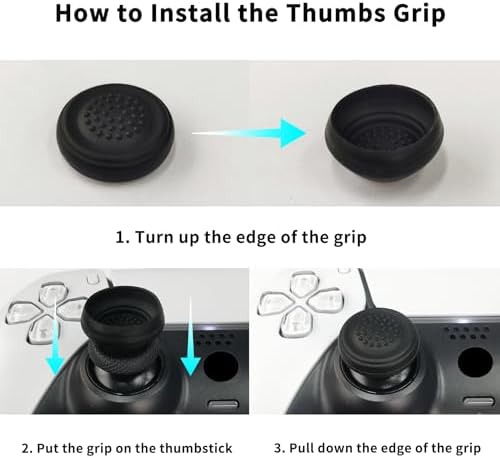 eXtremeRate PlayVital Guardian Edition White Ergonomic Soft Anti-Slip Controller Silicone Case Cover for ps5, Rubber Protector Skins with White Joystick Caps for ps5 Controller - Image 5