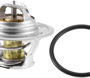 X AUTOHAUX Engine Coolant Thermostat Housing Assembly for Volkswagen Jetta 1998-2005 1430849 Plastic Metal Silver Tone